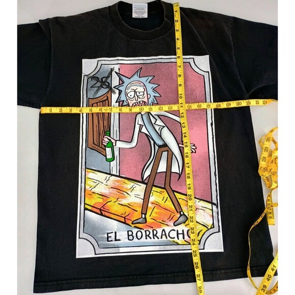 Rick and Morty El Borracho Drunk Pro Club Heavyweight T-Shirt Mens L - Picture 4 of 4